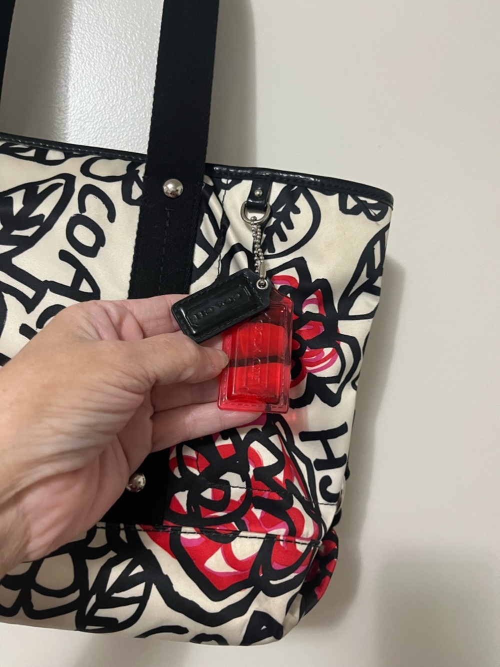 Coach Floral Graffiti Tote Bag - Picture 2 of 11